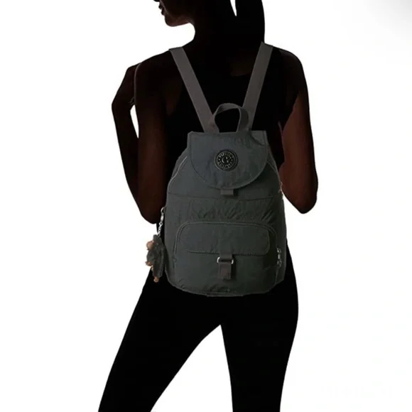 Kipling Queenie Backpack Black Tonal School Travel Gym NWT - Picture 10 of 11